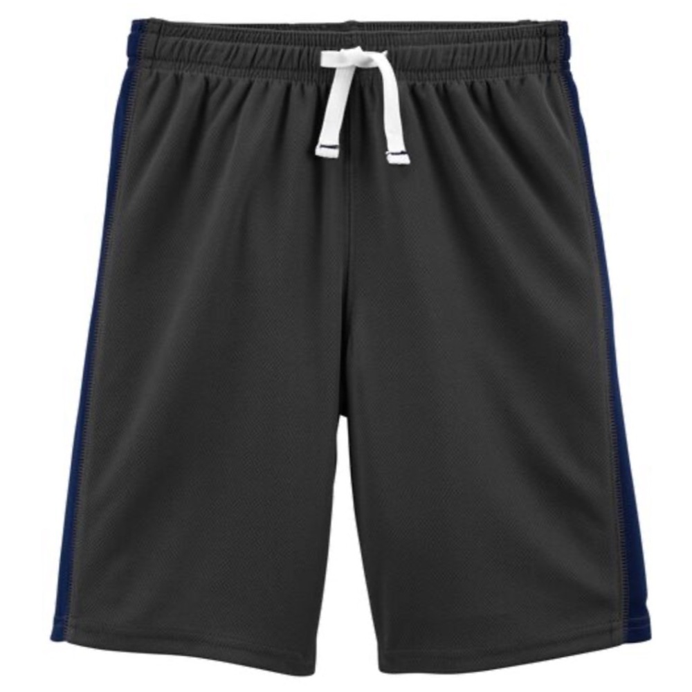 Carter’s Boys Athletic Performance Active Mesh Shorts with Side Stripes